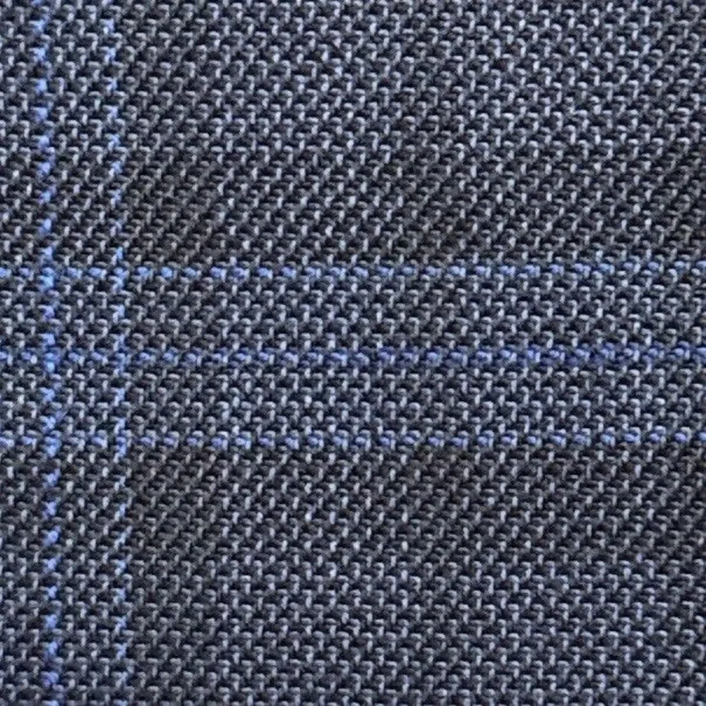 Canali 1934 Mens Suit Jacket 44R Navy Blue Twill Wool Silk Blend Checks L13290